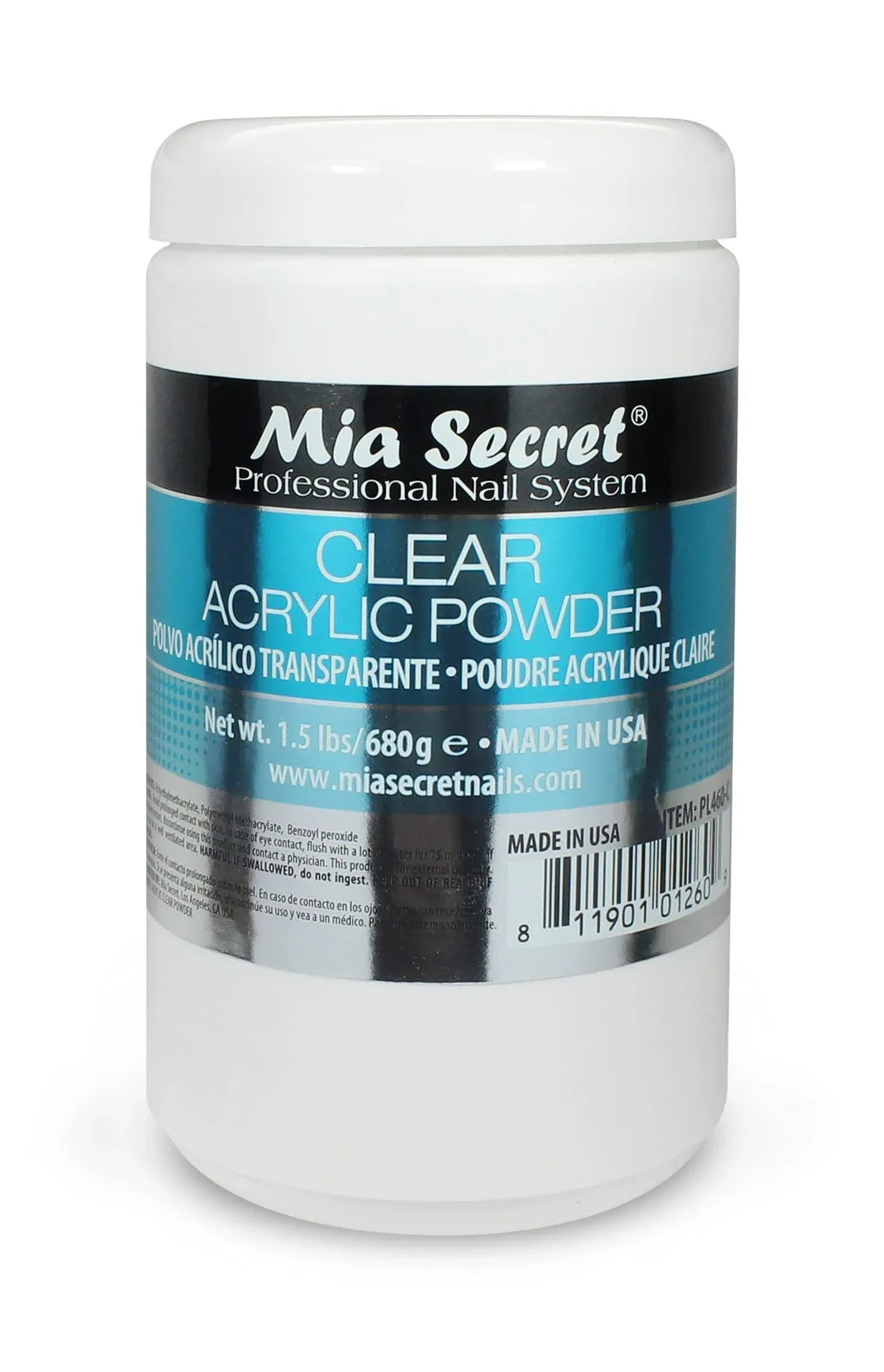 Mia Secret - Clear Acrylic Powder 4 oz