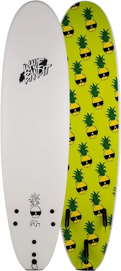 Wave Bandit Ben Gravy Pro EZ Rider Surfboard, White, 7'0 (WB70-BG)