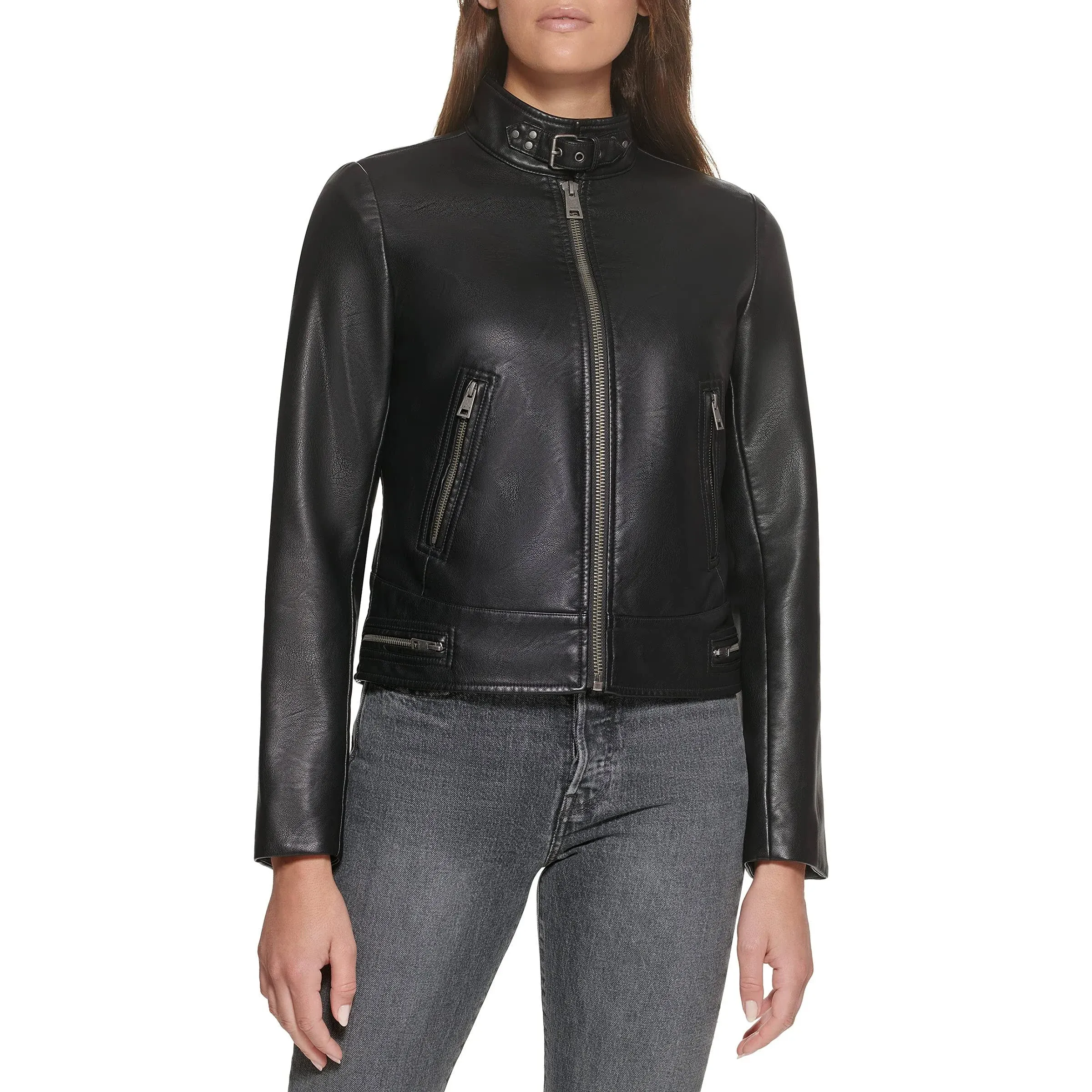 levi's Women's Faux Leather Racer Jacket