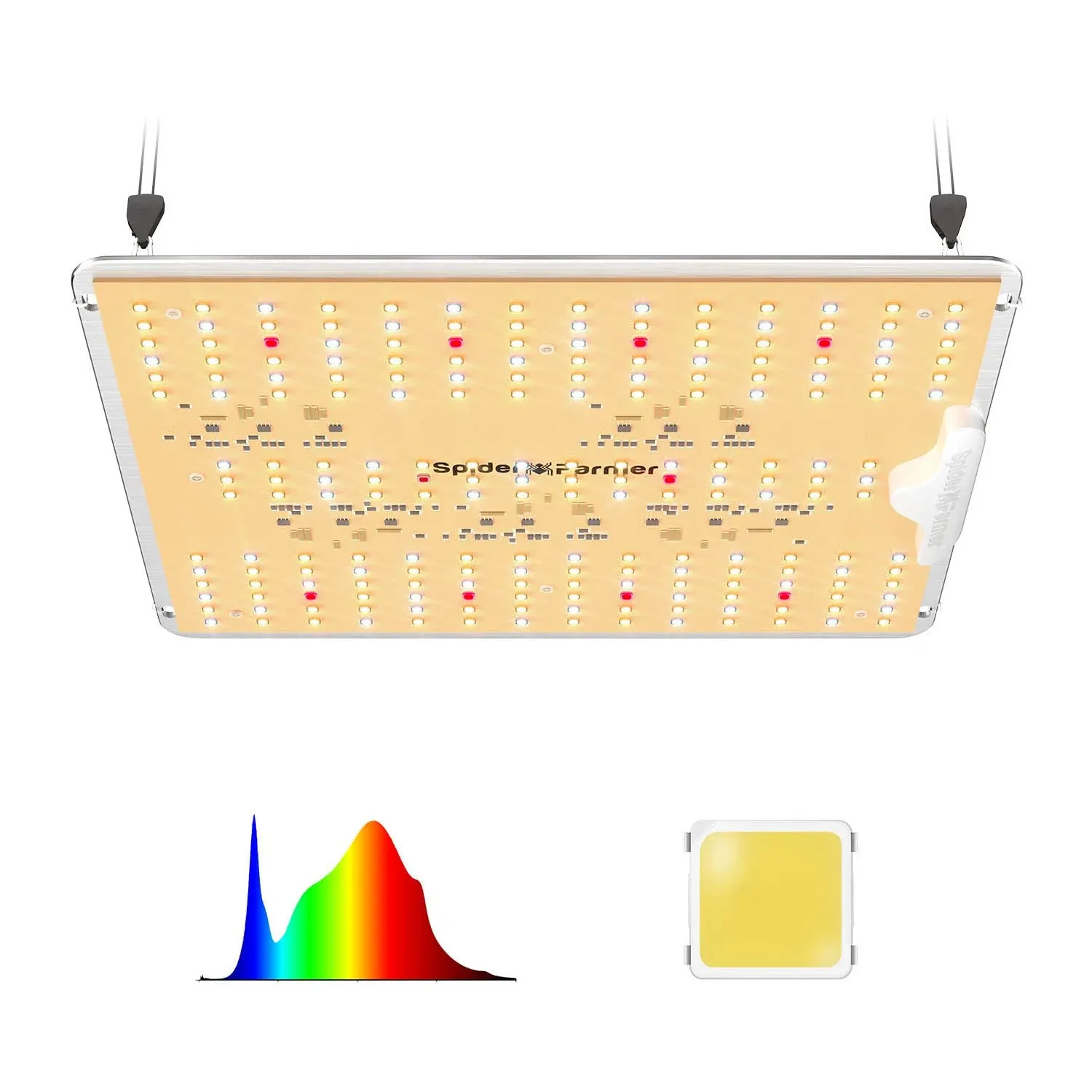 Spider Farmer 2x2 ft LED Grow Light Use with Samsung LEDs Sunlike Full Spectrum ...