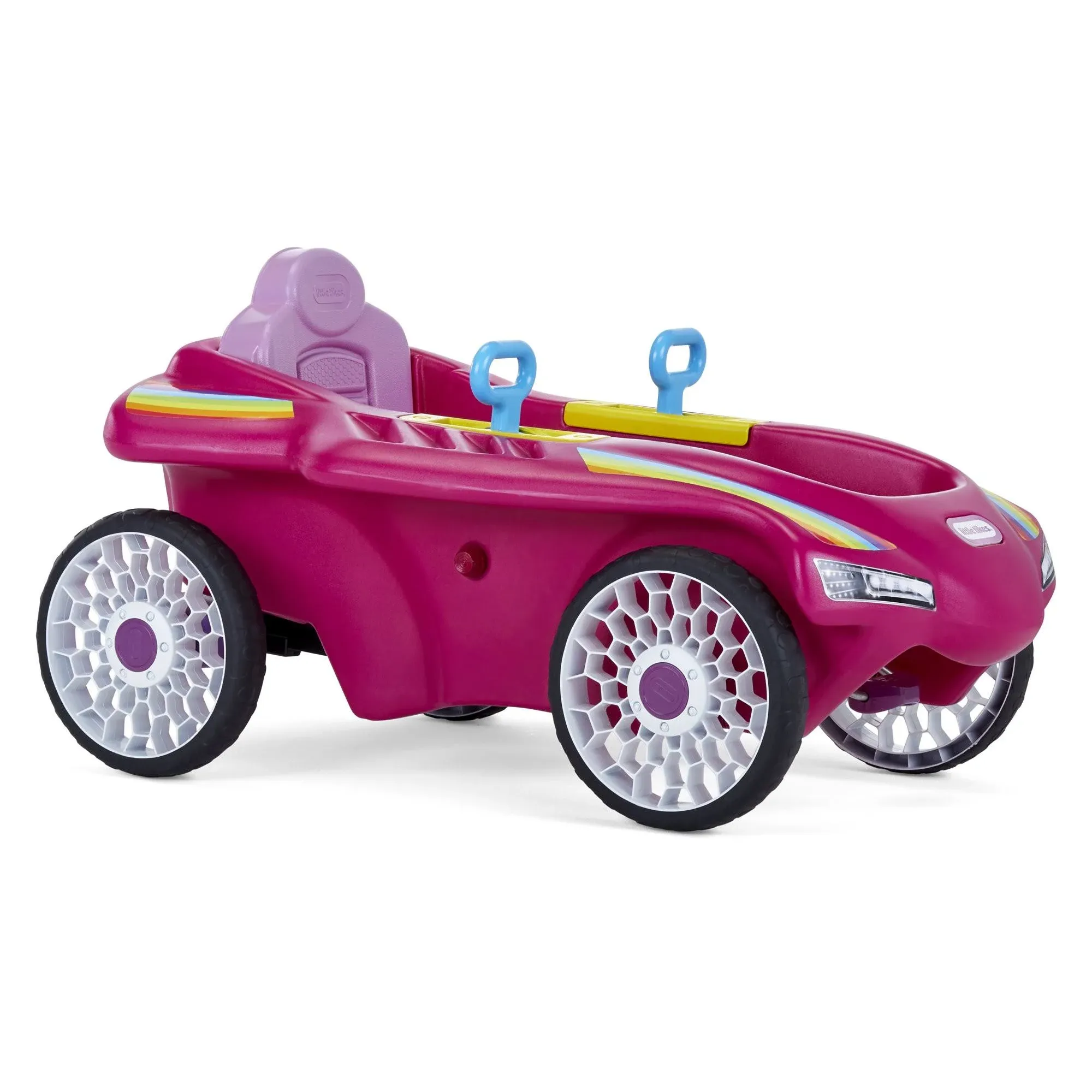 Little Tikes Jett Car Racer Pink Ride On Car with Adjustable Seat Back