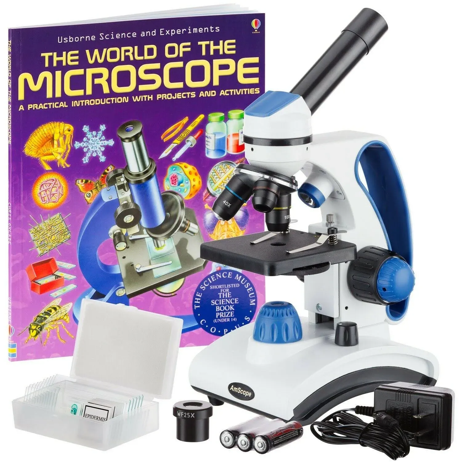 Amscope Awarded 2018 Best Students and Kids Microscope Kit - 40X-1000X Dual Light ...