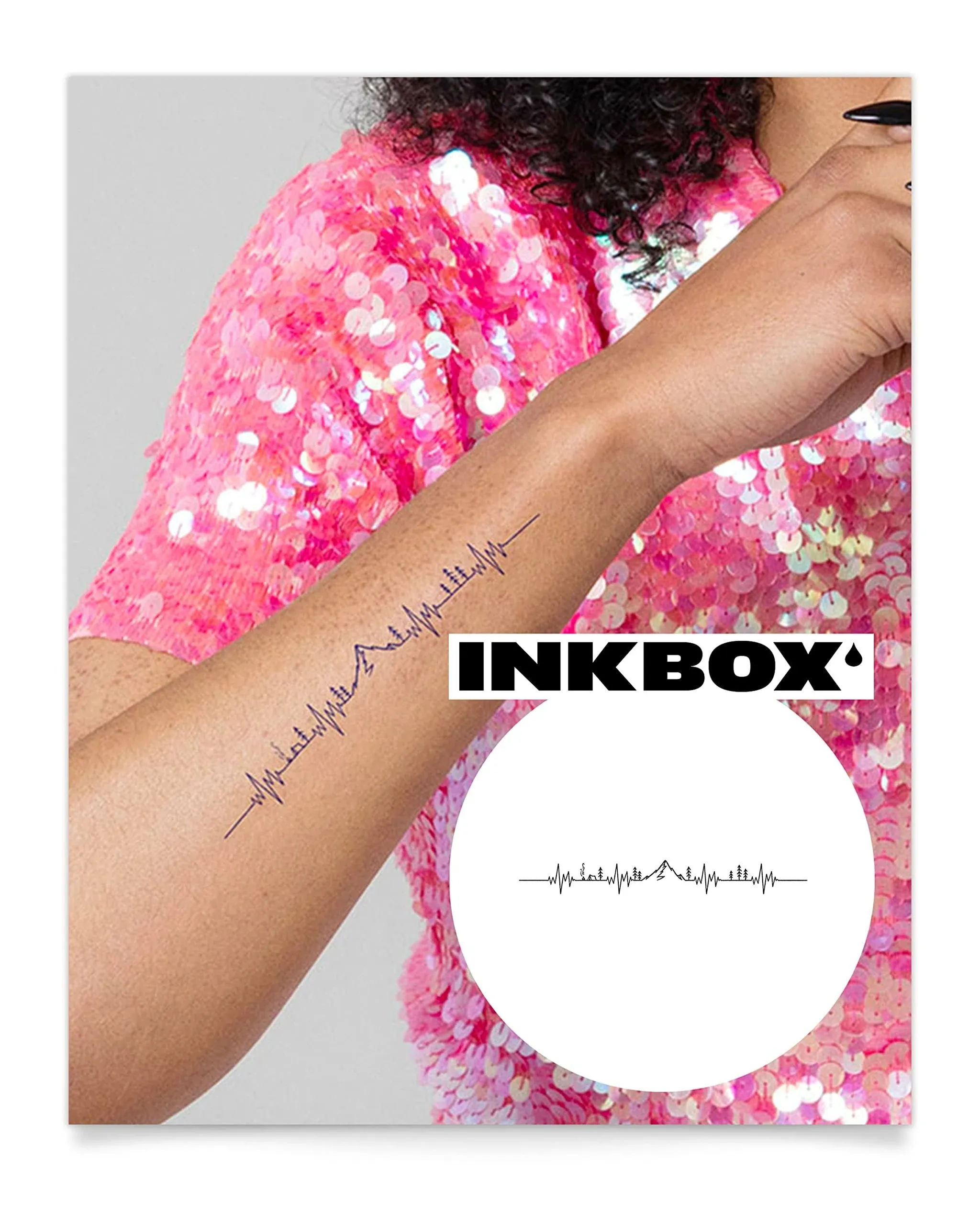 Inkbox Temporary Tattoos Semi-Permanent Tattoo One Premium Easy Long Lasting Water-Resistant Temp Tattoo with for Now Ink - Lasts 1-2 Weeks Beaut