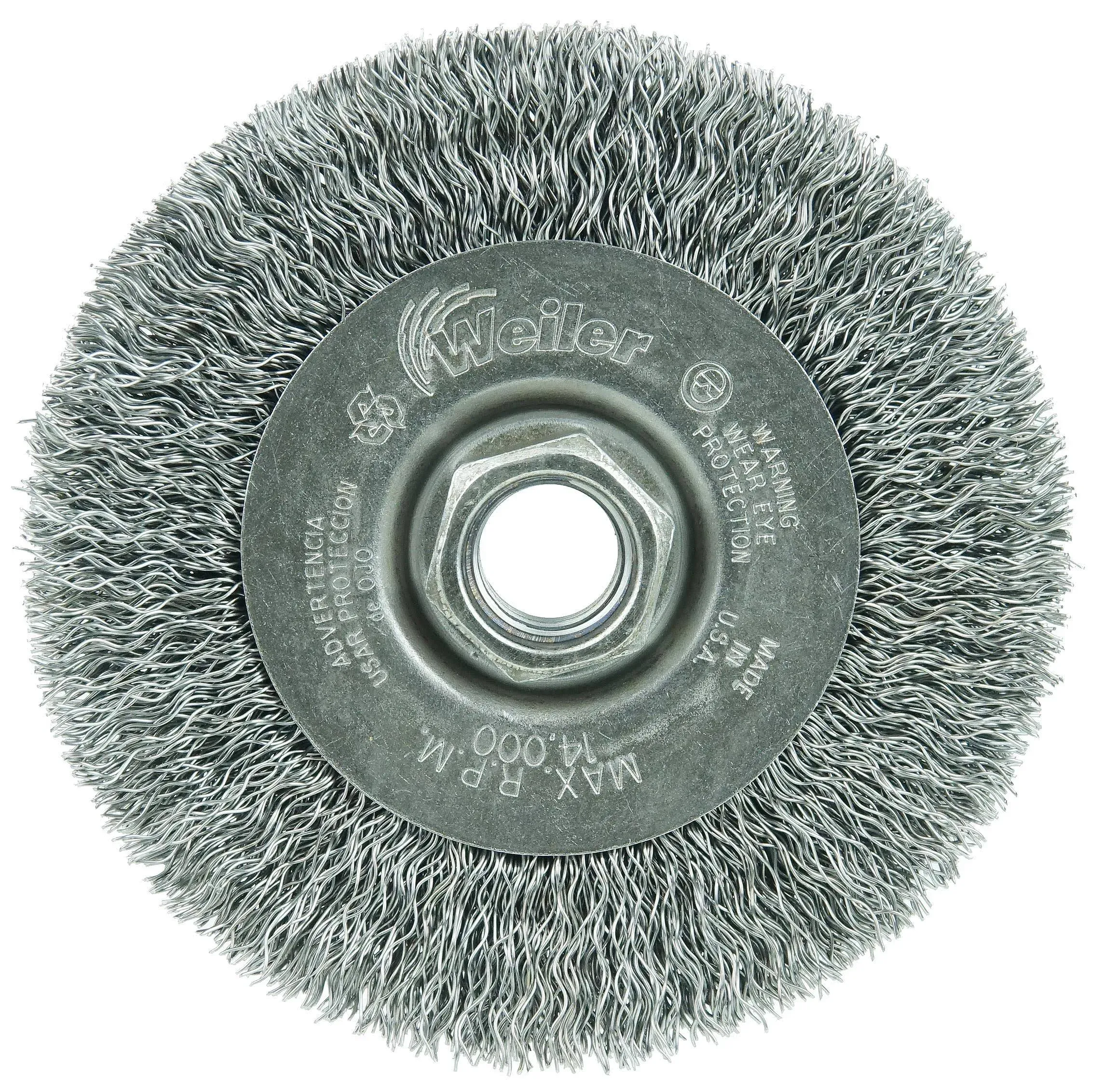 Weiler Narrow Face Crimped Wire Wheel - 4" Steel 13081