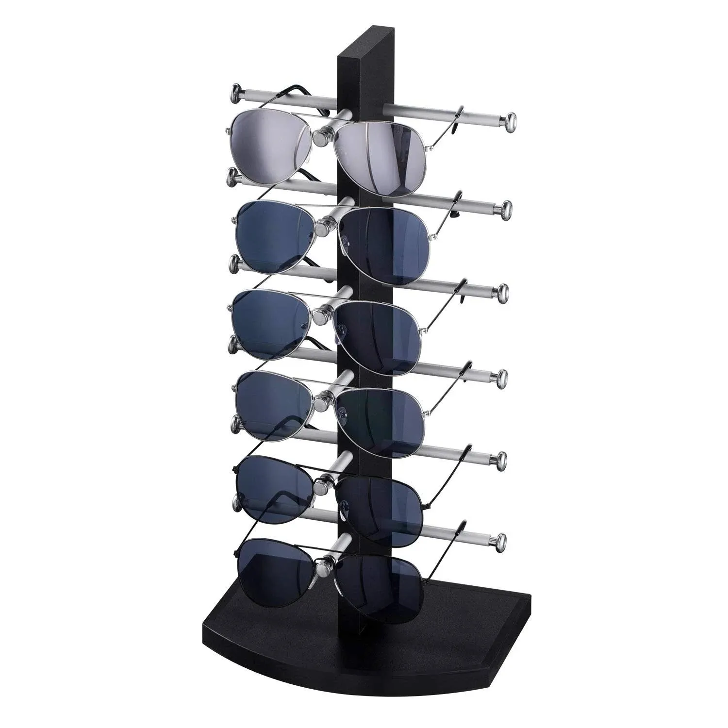 Polmart Sunglasses Display Stand Eyeglasses Rack Holder Aluminum Organizer for ...