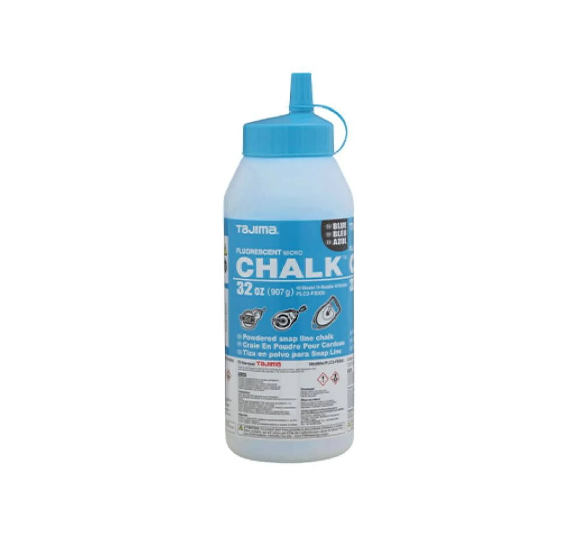 Tajima Micro Chalk Powdered Snap Line Chalk Fluorescent Blue 32oz - PLC2-FB900