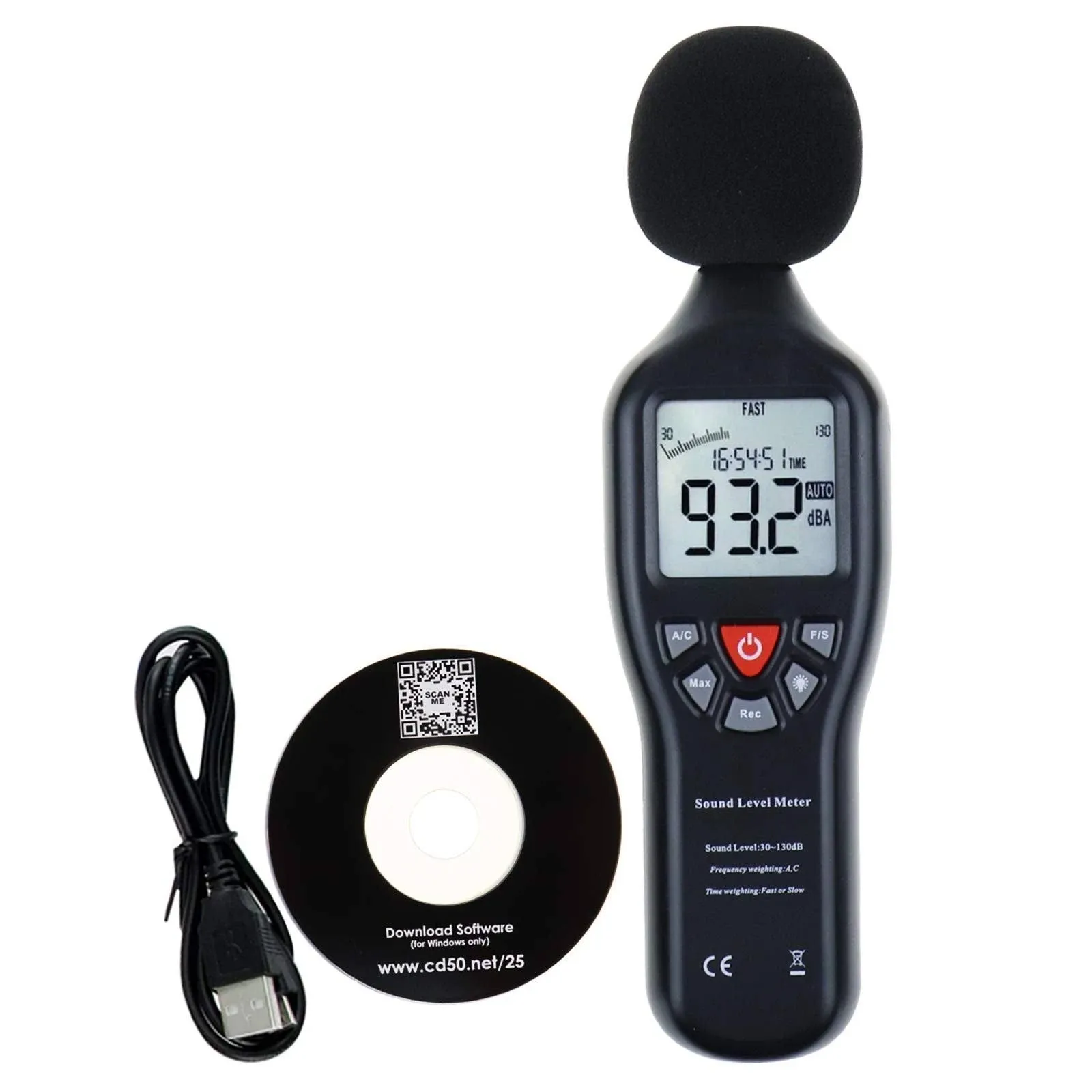 Wholesale Digital Sound Meter Decibel Meter With Data Logging Function   30dB To 130dB Decibel Range, CD Software Noise Tester And Recorder From Zhong10, $34.69 | DHgate.Com