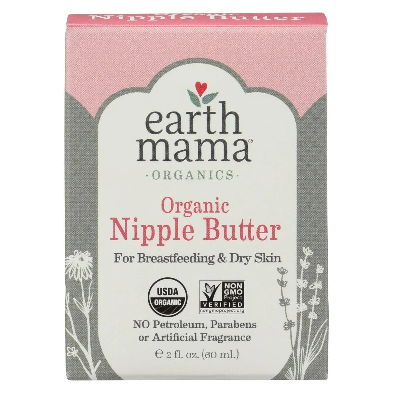 Earth Mama Vegan Nipple Butter | Cruelty-Free Breastfeeding Cream for Nursing Mamas | NO Lanolin, 2-Ounce (3-Pack)