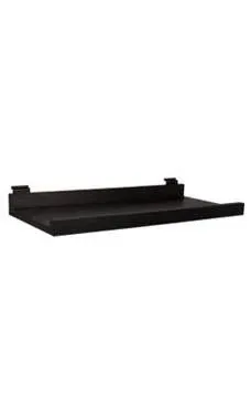 SSWBasics Black Melamine Shelf Kit for Slatwall - 11½”D x 24”L