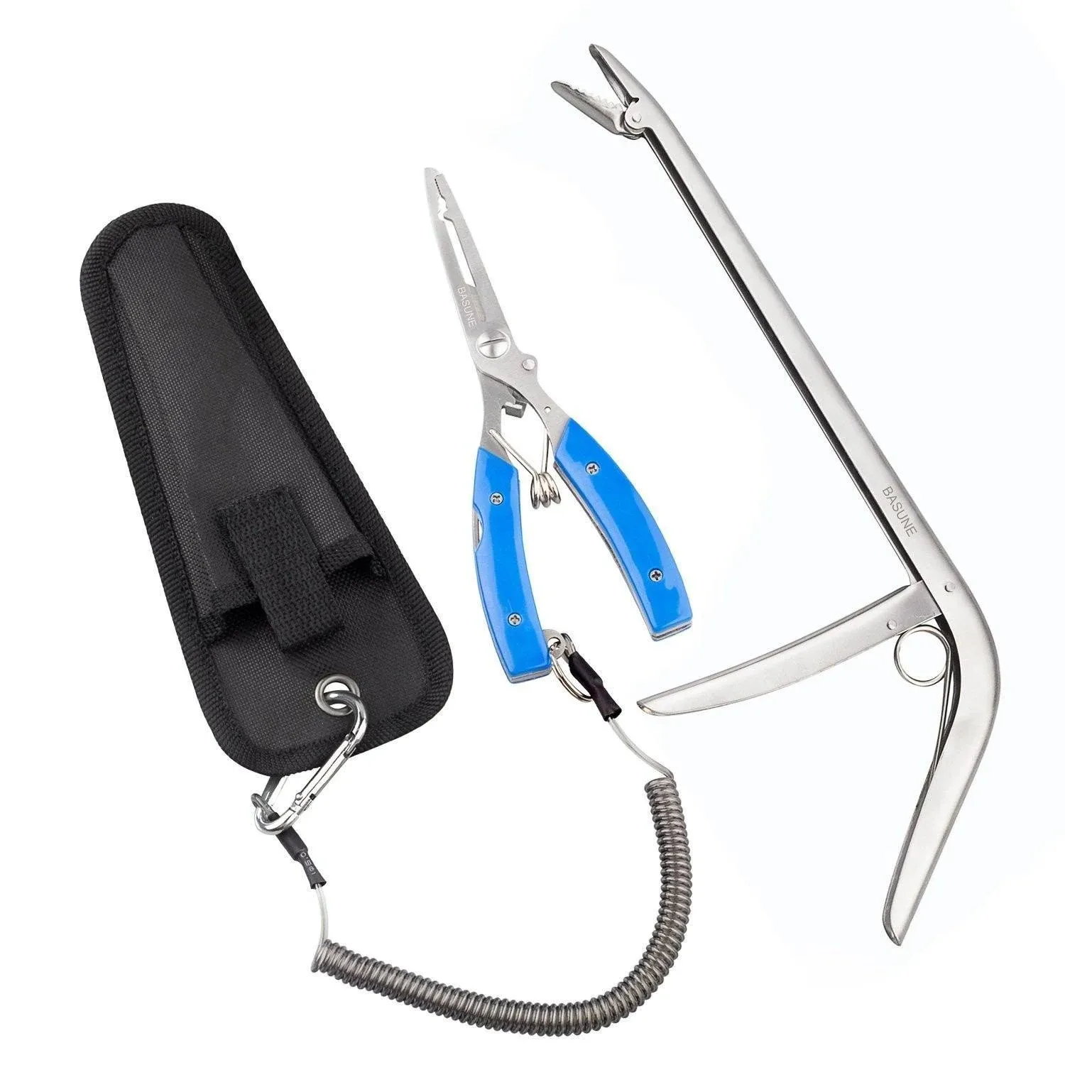 Stainless Steel Fishing Multitool Pliers Fishing Hook Remover w/ Sheath&amp;Lanyard