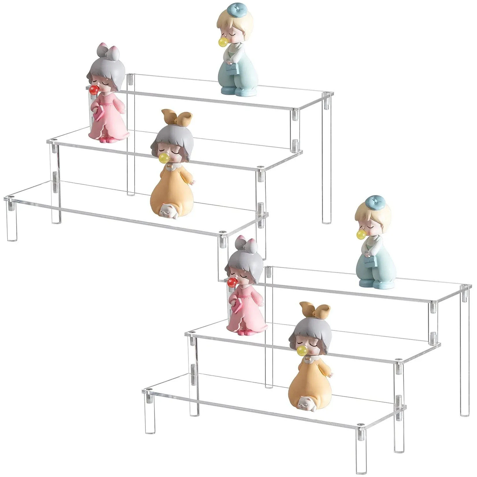 Clear 3 Tier Acrylic Cupcake Display Stand Collection Organizer Shelf Desserts H