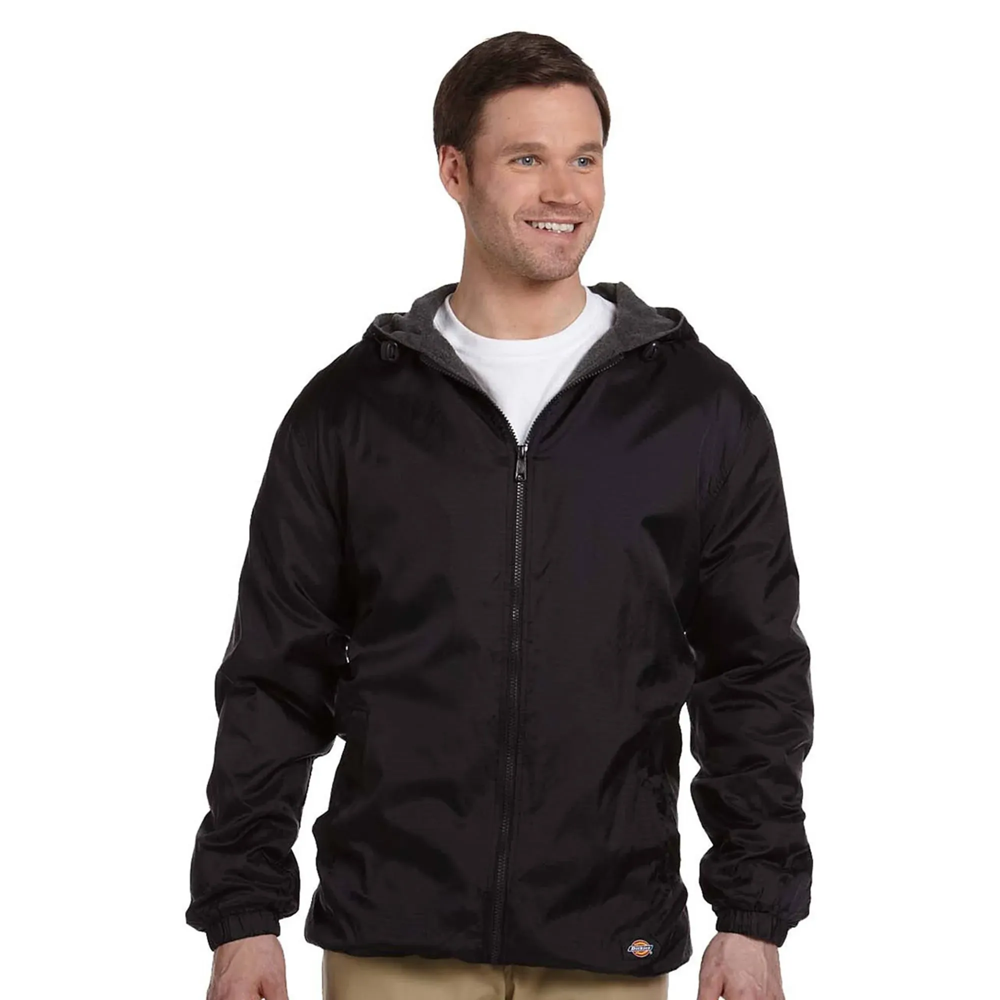 Dickies Work Clothes: Men's A875S 0DN Dark Navy  Hooded Nylon Insulated Jacket 