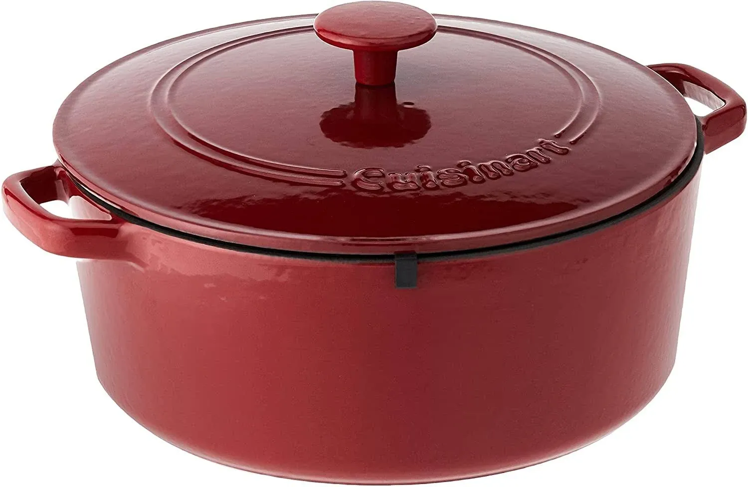 Cuisinart Oval Casserole 7 Qt Enameled Cast Iron Red Dishwasher Safe