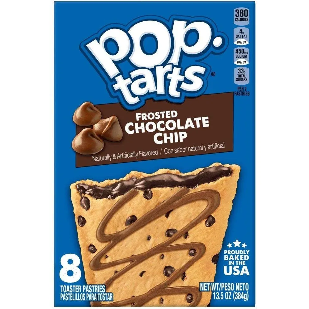 Kelloggs Pop-Tarts Frosted Chocolate Chip Toaster Pastries, 13.5 Ounce -- 12 per case