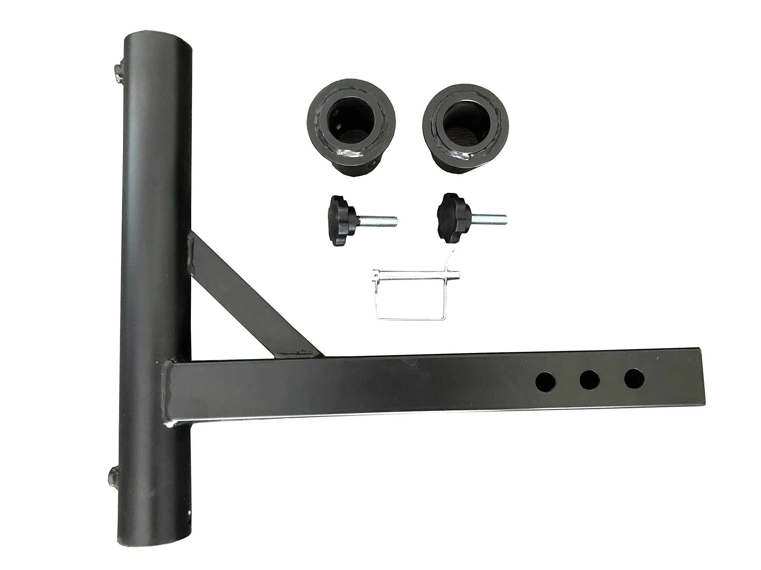 Hitch Mount Flagpole Holder with 2 Anti-Wobble Screws for 2 in. Receiver