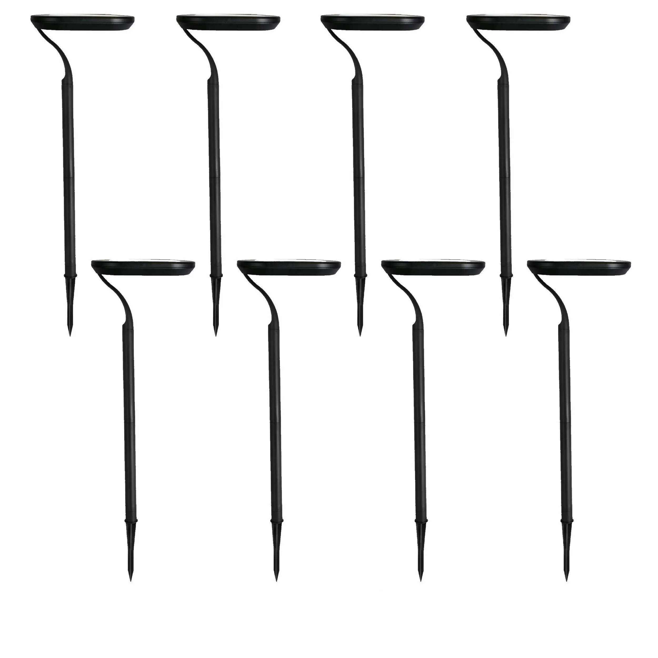 Modern Solar Path Light - 8PK Black