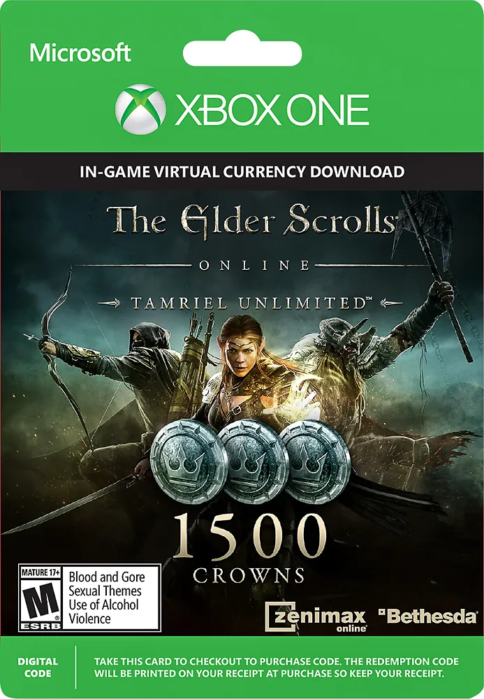 The Elder Scrolls Online Tamriel Unlimited Edition 5,500 Crowns - Xbox One Digital Code