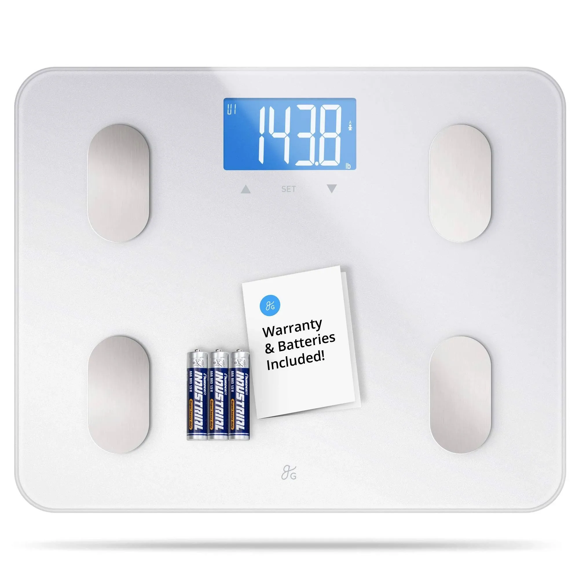 Greater Goods High Capacity Bathroom Scale | Ultra Wide, Extra Durable Platform Measures Up to 440 Pounds | Large LCD Digital Display Is Easier to