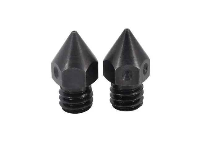 2pcs High Temperature Hardened Tool Steel MK8 Nozzle 0.4mm Compatible with 1.75mm Creality CR10 All Metal Hotend, Ender 3 V2 Pro Ender-3s.