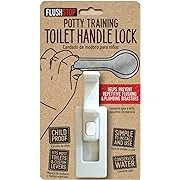 Childproof Toilet Handle Lock (1-Pack, White Button)