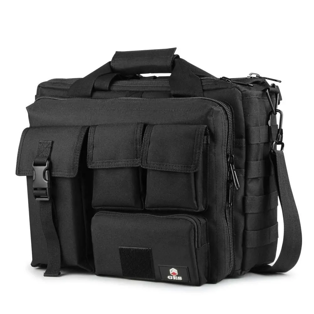 Ges Tactical Briefcase, 17.3 inch Men's Messenger Bag Military Briefcase for Men