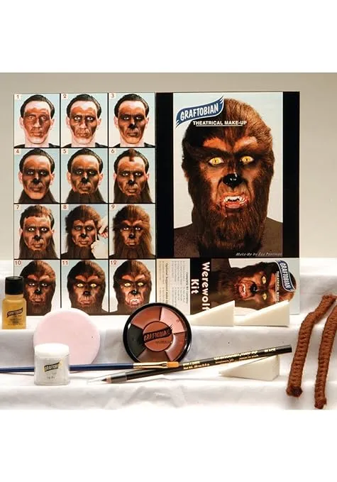 Graftobian Werewolf Character Makeup Kit - Werewolf Makeup Set for Costumes, Cosplay, and Halloween