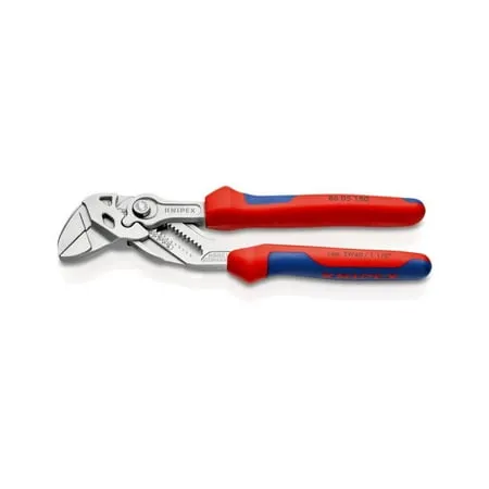 KNIPEX Tools - Pliers Wrench, Chrome, Multi-Component (8605180), 7-1/4 inches