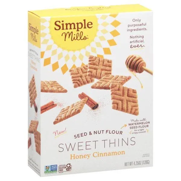 Simple Mills - Sweet Thins Honey Cinnamon (Pack of 6) 4.25 oz