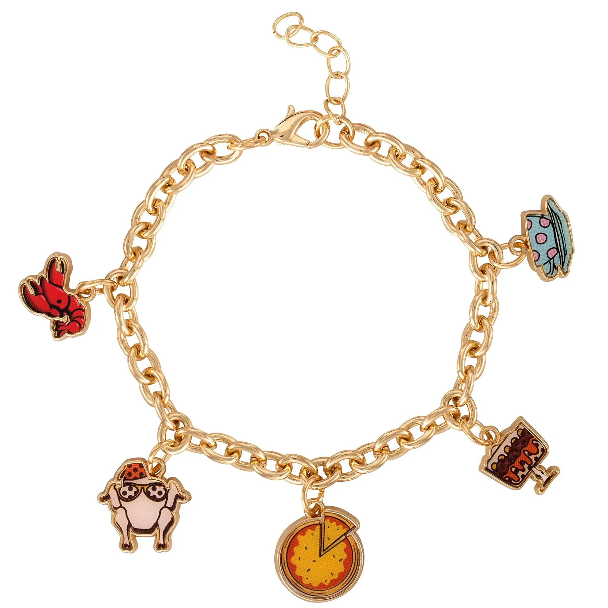 TV Show Fashion Charm Bracelet, 5 Charms - 7 + 1