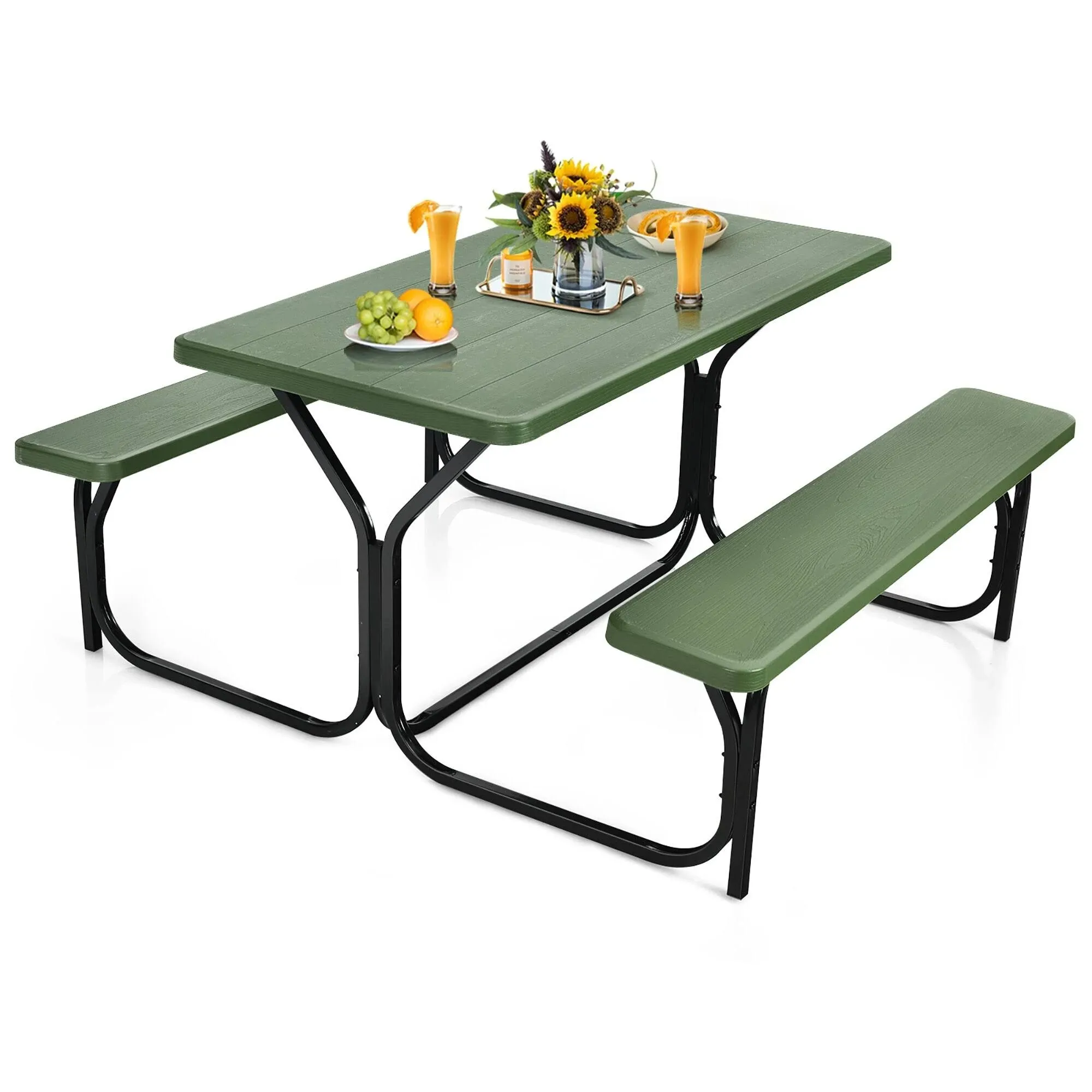 Costway Outdoor Picnic Table Bench Set for Camping