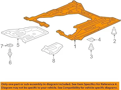 Honda Genuine 74116-TR3-A50 Engine (Lower) Cover