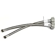 12" Stainless Steel Braided Toilet Supply Line 2 Pack (3/8 COMP x 7/8 BC)