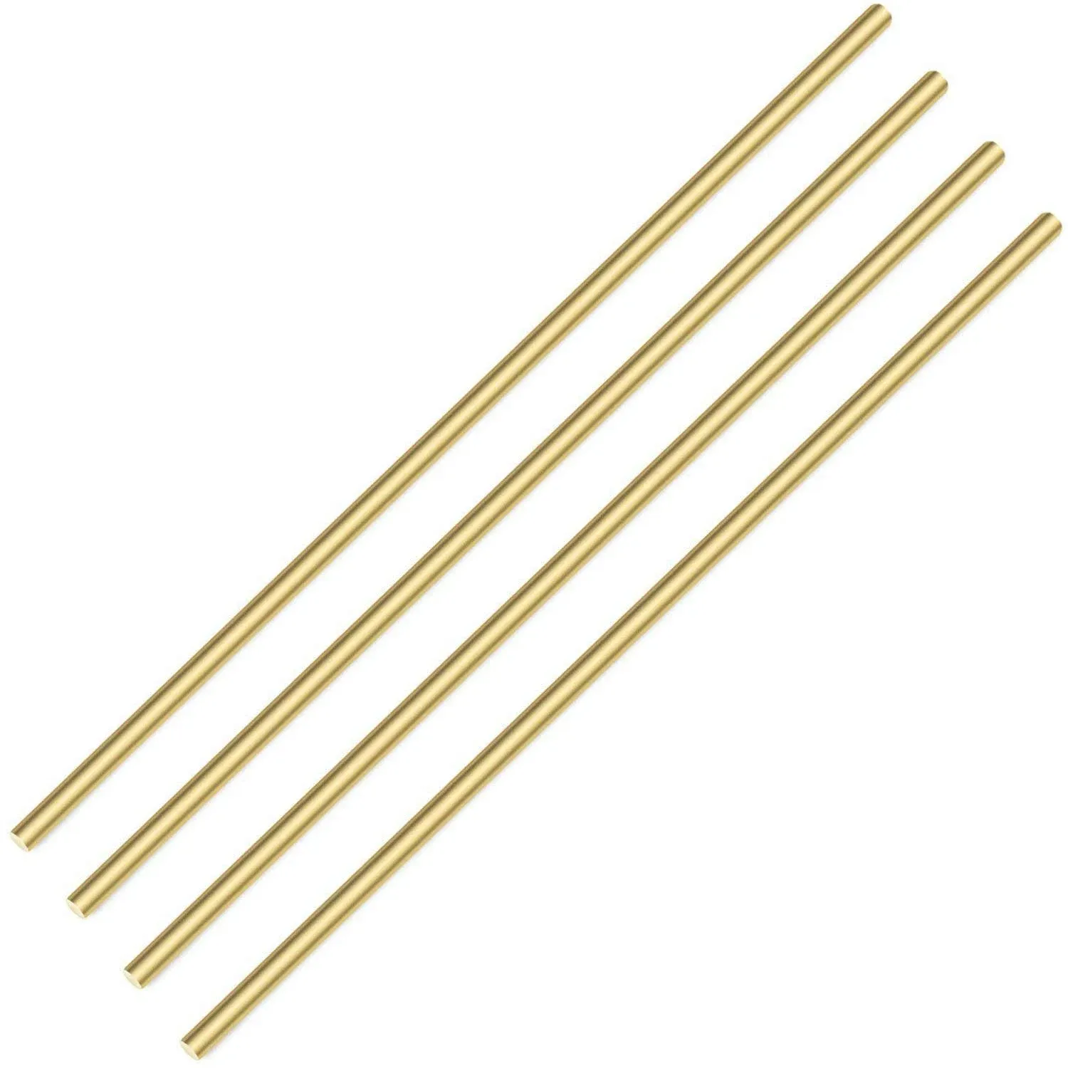 Brass Solid Round Rod Lathe Bar Stock, 3/16 Inch in Diameter 14 Inches in Length (4 PCS)