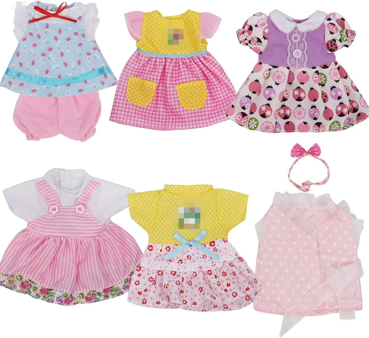 Jing Show Bussiness Pack of 6 Fit 12 inch Alive Baby Doll Gown Dress Clothes Fas