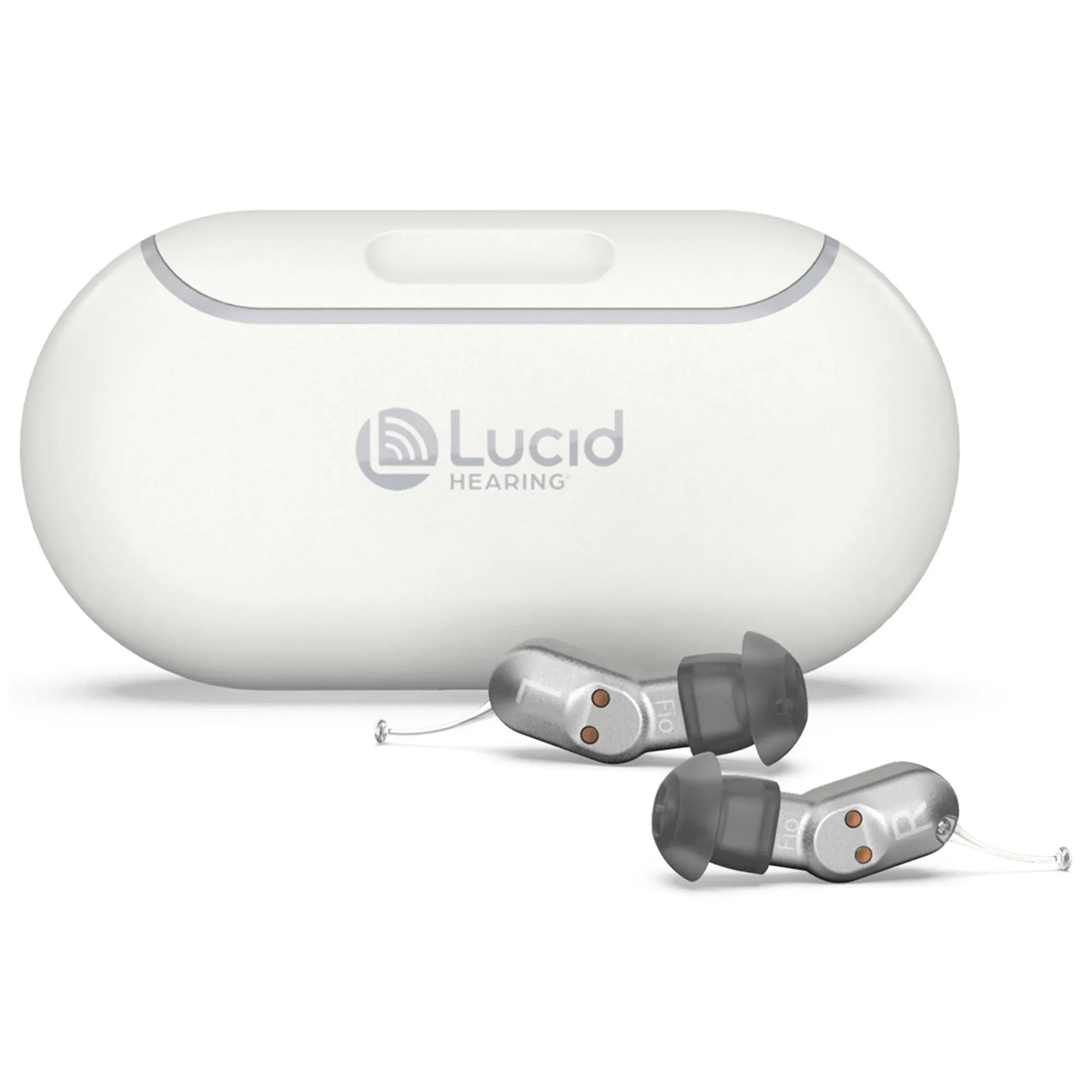 fio OTC Hearing Aids - Smallest In-Canal Hearing Aids with Rechargeable Case and Accessories - Compatible With iPhones, Androids, and Lucid Hearing APP - Engineered and Designed in the