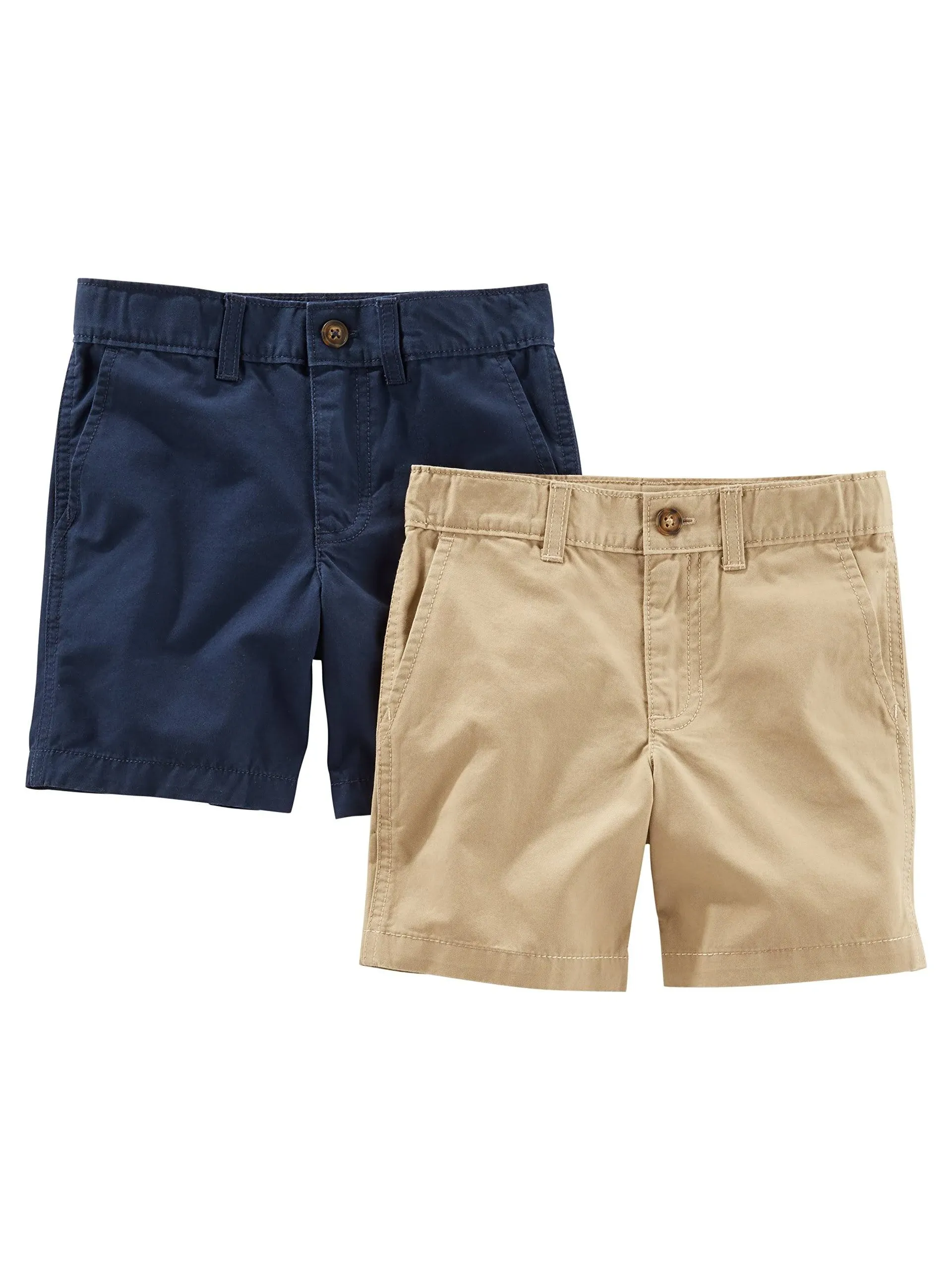 Simple Joy&#x27;s by Carters Boys Flat Front Shorts-Pack of 2 **NWT**