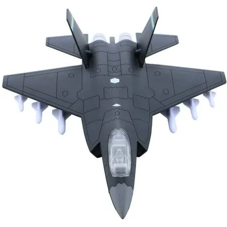 HSOMiD Airplane/Aircraft Toy with Pull Back Stealth Bombers and Fighter Planes (Diecast Fighter Jets-Grey)