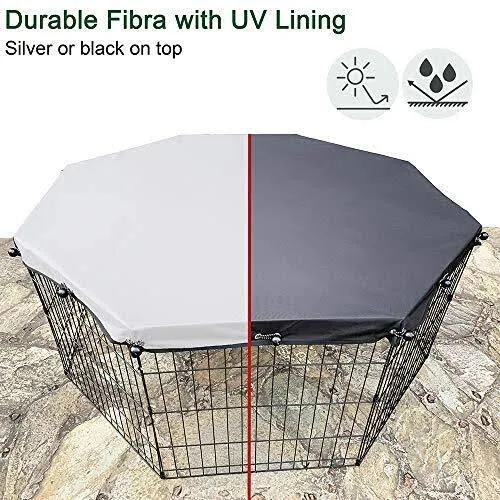 Universal 24 8 Panels Dog Playpen Cover Sun Rain Proof Top Indoor