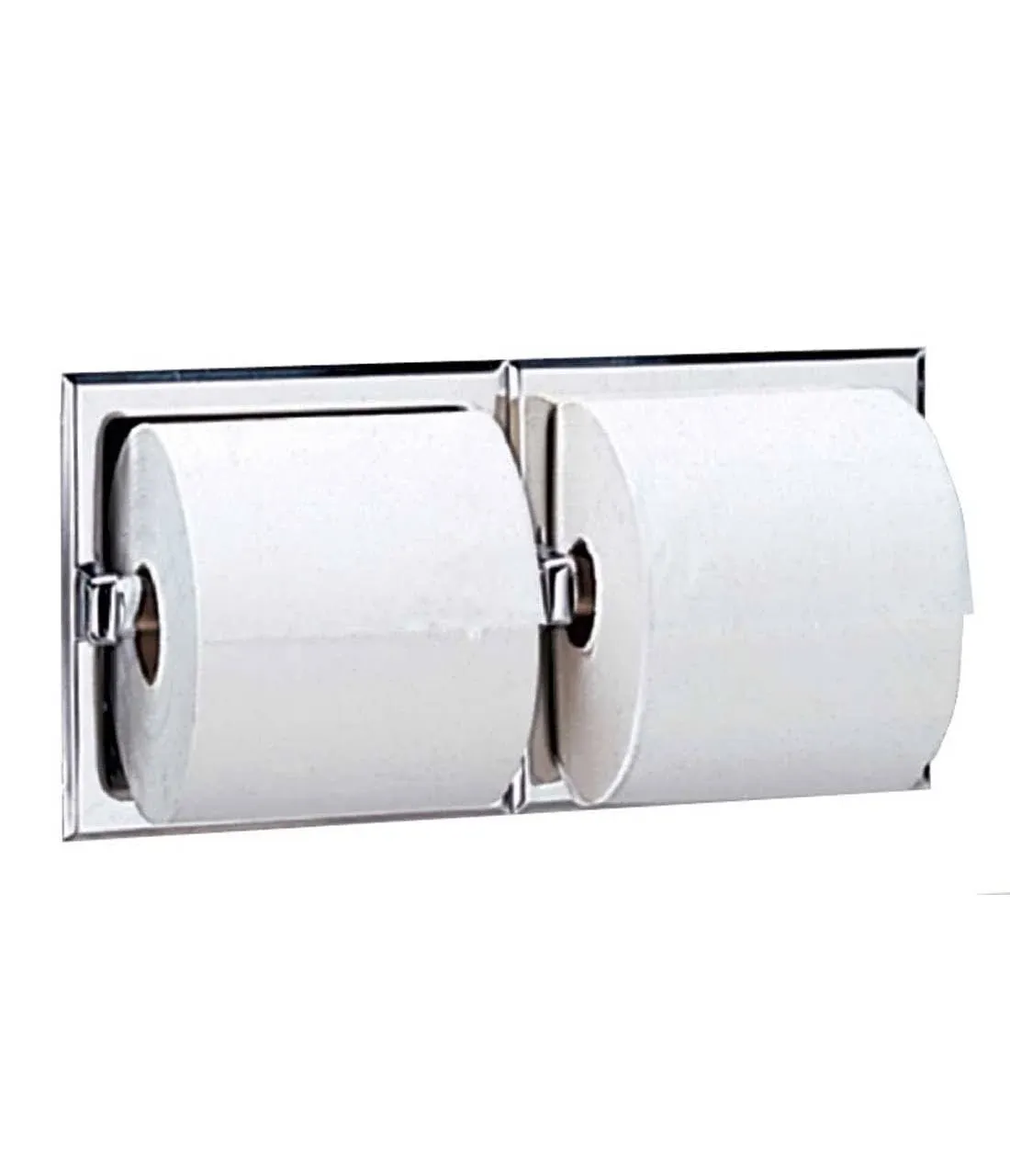 Bobrick B-6977 Recessed Double Roll Toilet Tissue Dispenser Satin