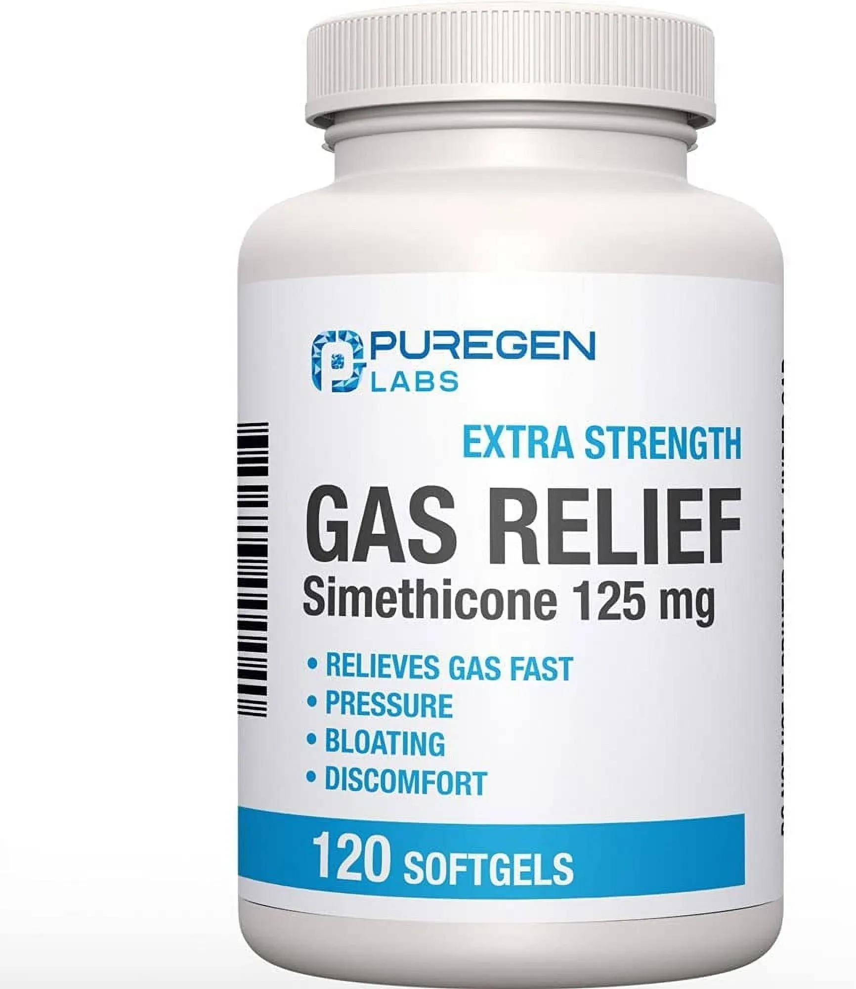 Puregen Labs Extra Strength Gas Relief Softgels With Simethicone 125 Mg Exp