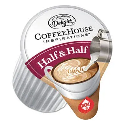 International Delight, Coffee House Inspirations Half and Half, 180 Count (Pack of 1), Single-Serve Coffee Creamers, Shelf Stable, Great for Home Use, Offices, Parties or Group Events