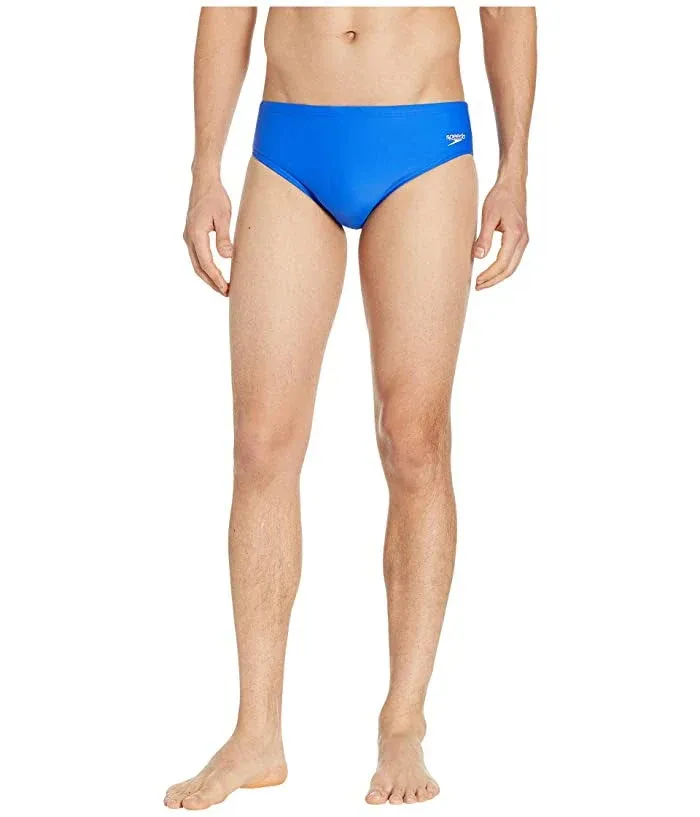 Speedo ML Solid Swimsuit Brief 32 Black Mens 