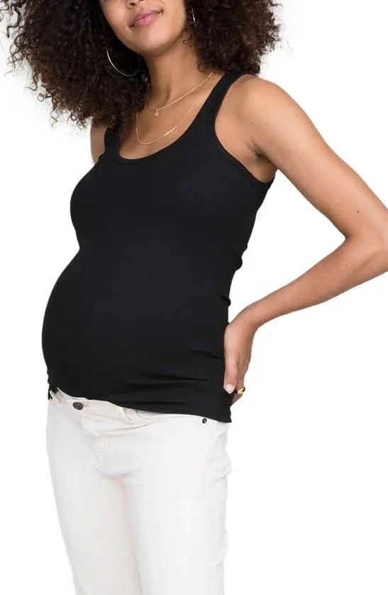 HATCH The Body Tank Maternity Top, Chic Ribbed Maternity Tank Top Made from Soft, Stretchy Fabric