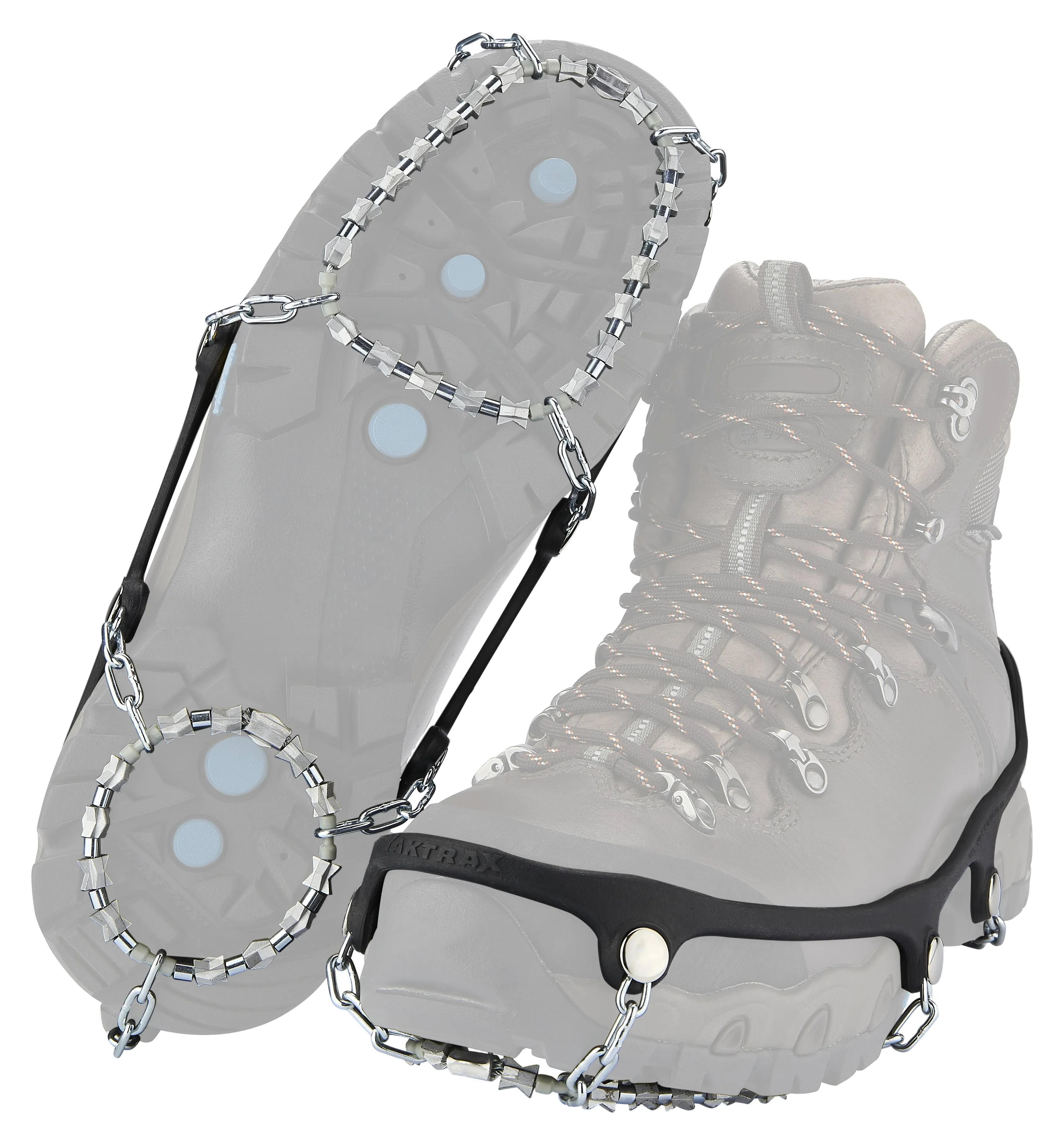 Yaktrax Diamond Grip - Full-Foot Traction on Ice, Snow, & Multi-Terrain Surfaces - Swiveling Diamond Bead Grip Points - Cold-Resistant Easy On/Off Elastic Upper Band