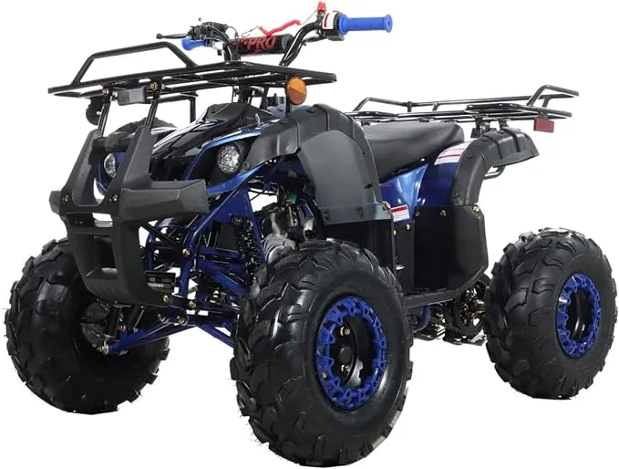 X-PRO 125cc ATV 4 Wheels Quad 125 ATV Quads with LED Lights, Big 19"/18" Tires!(Blue, Factory Package)