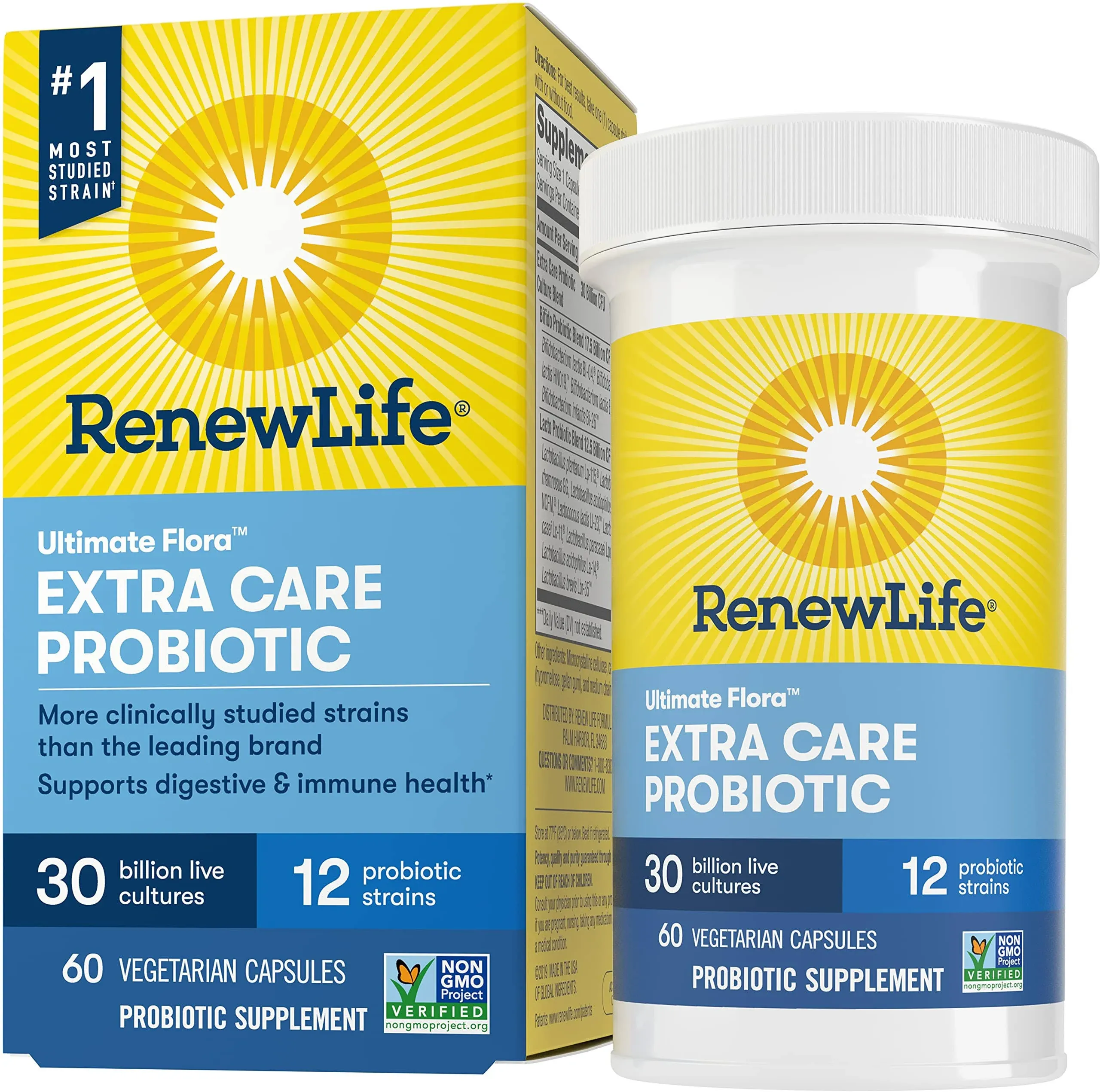 Renew Life Adult Probiotic - Ultimate Flora Extra Care Probiotic Supplement for