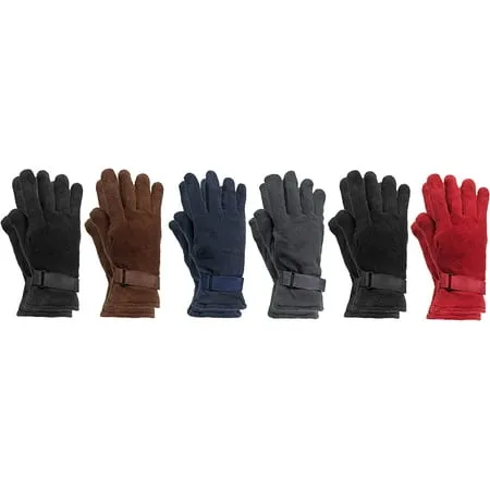 Yacht & Smith Value Pack of Unisex Warm Winter Fleece Gloves Many Colors Mens Womens One Size