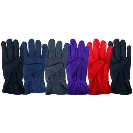 Yacht & Smith Value Pack of Unisex Warm Winter Fleece Gloves Many Colors Mens Womens One Size