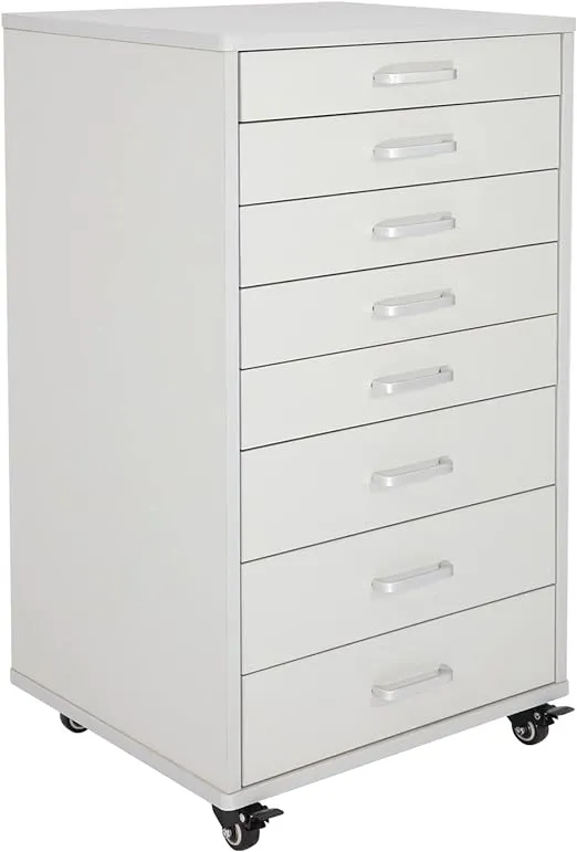 Medical Dental Assistant's Mobile Cabinet Alabama Cart Utility Cart 7 Drawer with Handle, Easy to Pull Out and Push Back.