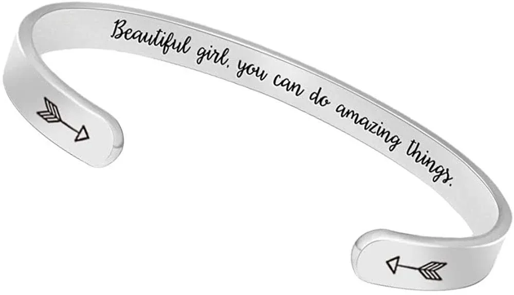 Btysun Bracelets for Women Inspirational Gifts Girls Silver